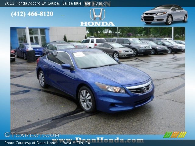 2011 Honda Accord EX Coupe in Belize Blue Pearl