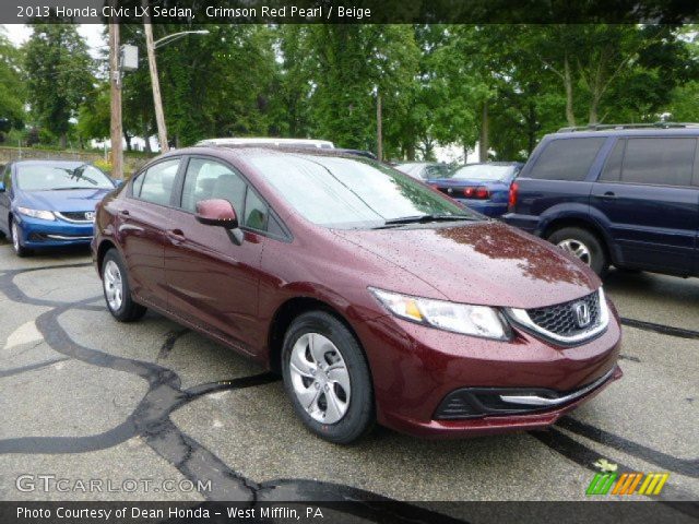 2013 Honda Civic LX Sedan in Crimson Red Pearl