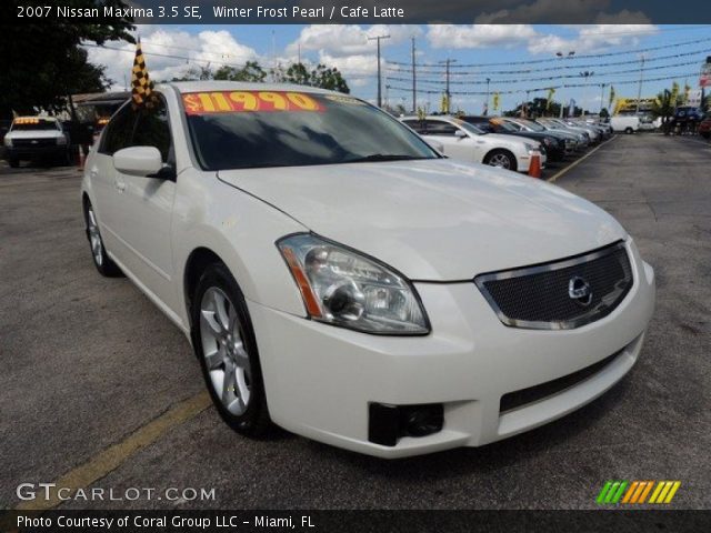 2007 Nissan Maxima 3.5 SE in Winter Frost Pearl