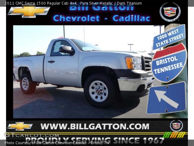 2011 GMC Sierra 1500 Regular Cab 4x4 in Pure Silver Metallic
