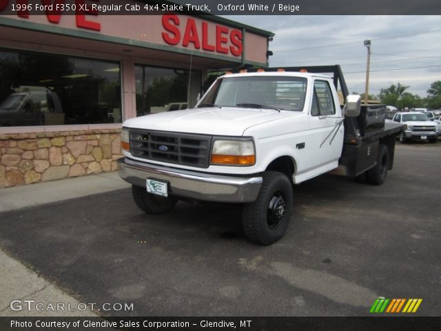 1996 Ford F350 XL Regular Cab 4x4 Stake Truck in Oxford White