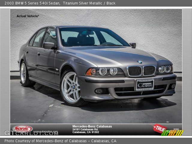 2003 BMW 5 Series 540i Sedan in Titanium Silver Metallic