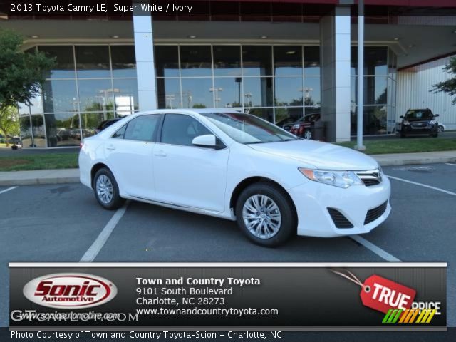 2013 Toyota Camry LE in Super White