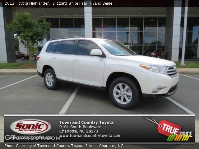 2013 Toyota Highlander  in Blizzard White Pearl