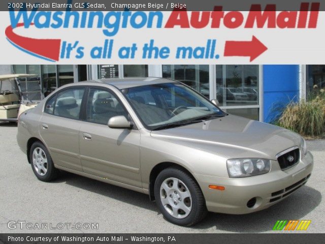2002 Hyundai Elantra GLS Sedan in Champagne Beige