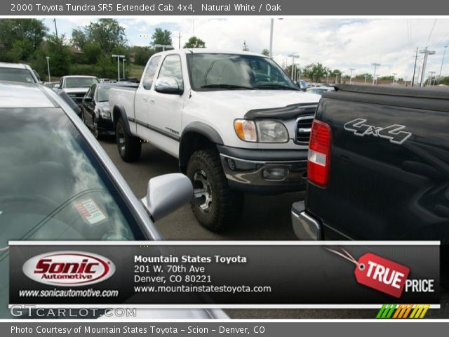 2000 Toyota Tundra SR5 Extended Cab 4x4 in Natural White