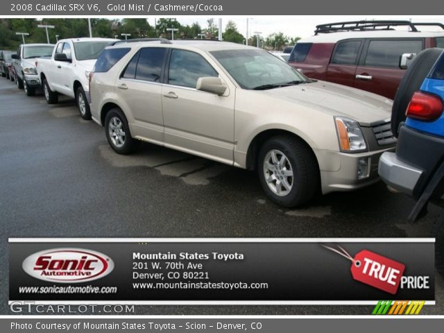 2008 Cadillac SRX V6 in Gold Mist