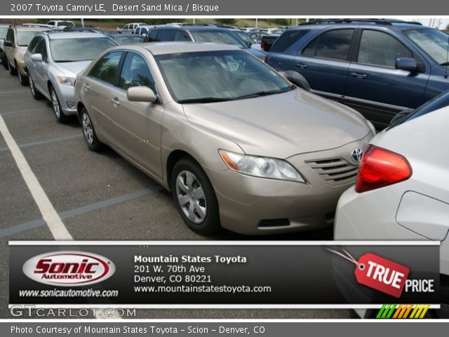 2007 Toyota Camry LE in Desert Sand Mica