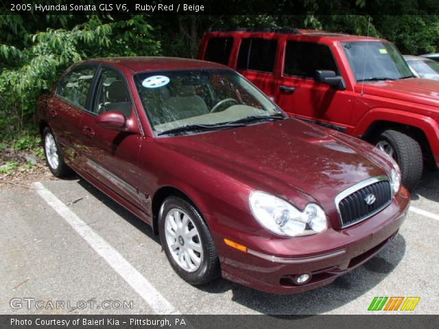 2005 Hyundai Sonata GLS V6 in Ruby Red