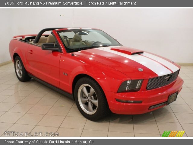2006 Ford Mustang V6 Premium Convertible in Torch Red