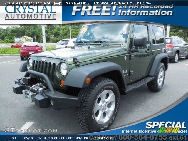 2009 Jeep Wrangler X 4x4 in Jeep Green Metallic