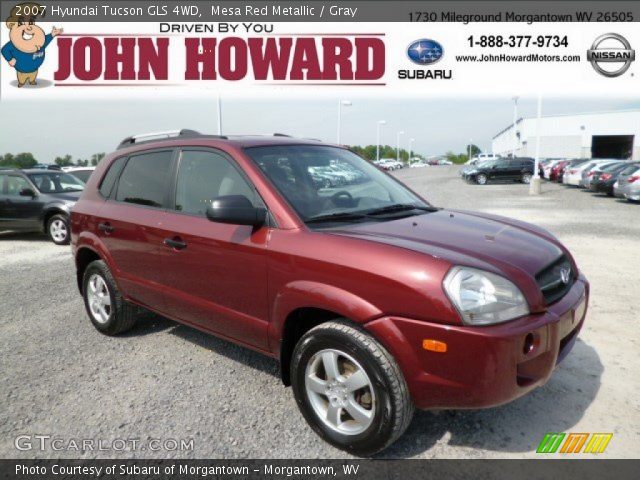 2007 Hyundai Tucson GLS 4WD in Mesa Red Metallic