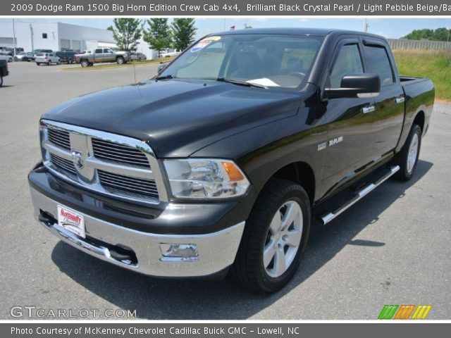 2009 Dodge Ram 1500 Big Horn Edition Crew Cab 4x4 in Brilliant Black Crystal Pearl