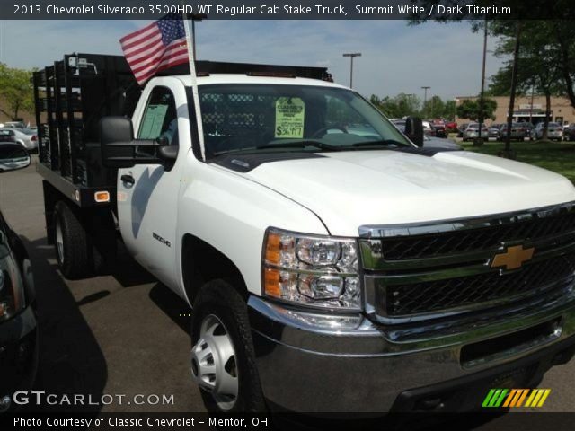 2013 Chevrolet Silverado 3500HD WT Regular Cab Stake Truck in Summit White