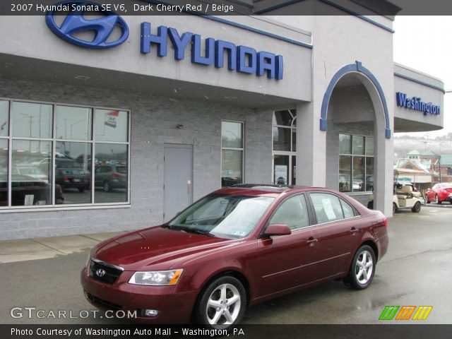 2007 Hyundai Sonata SE V6 in Dark Cherry Red