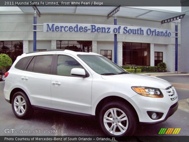 2011 Hyundai Santa Fe Limited in Frost White Pearl