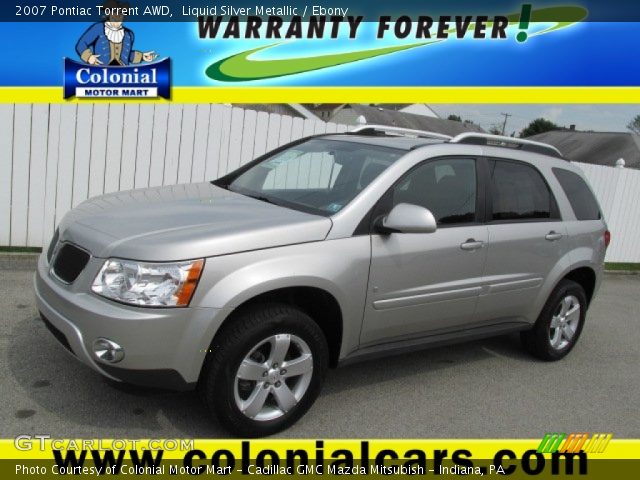 2007 Pontiac Torrent AWD in Liquid Silver Metallic