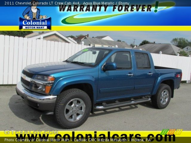 2011 Chevrolet Colorado LT Crew Cab 4x4 in Aqua Blue Metallic