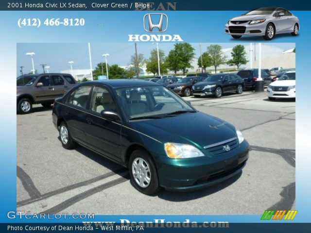 2001 Honda Civic LX Sedan in Clover Green