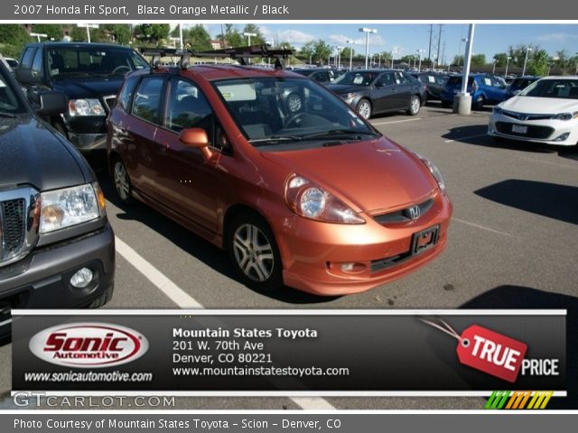 2007 Honda Fit Sport in Blaze Orange Metallic