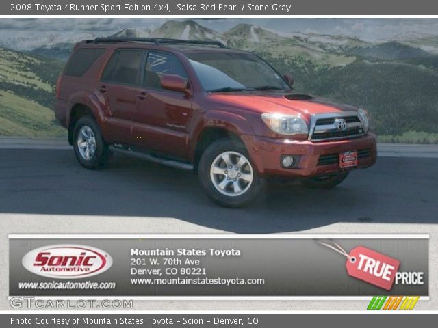 2008 Toyota 4Runner Sport Edition 4x4 in Salsa Red Pearl