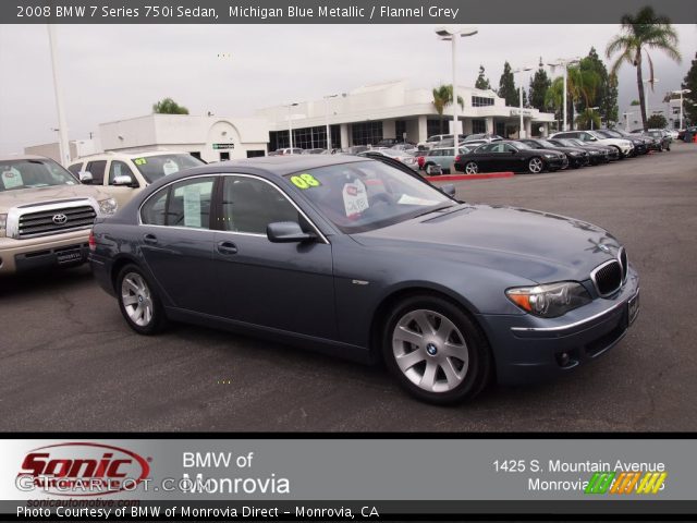 2008 BMW 7 Series 750i Sedan in Michigan Blue Metallic