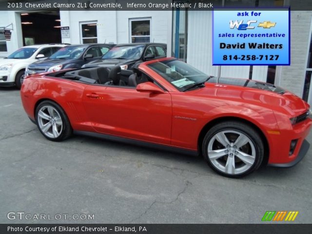 2013 Chevrolet Camaro ZL1 Convertible in Inferno Orange Metallic