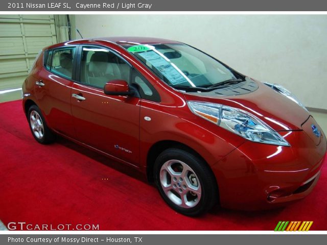 2011 Nissan LEAF SL in Cayenne Red
