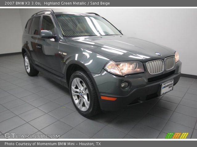 2007 BMW X3 3.0si in Highland Green Metallic