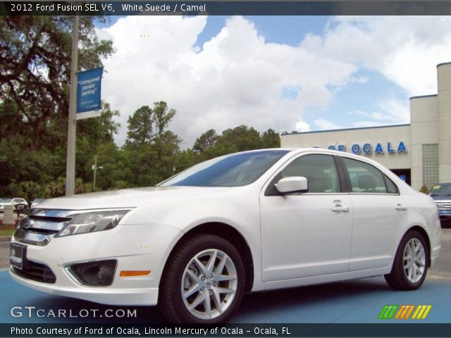 2012 Ford Fusion SEL V6 in White Suede