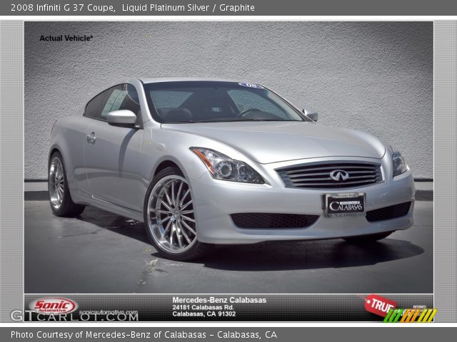 2008 Infiniti G 37 Coupe in Liquid Platinum Silver