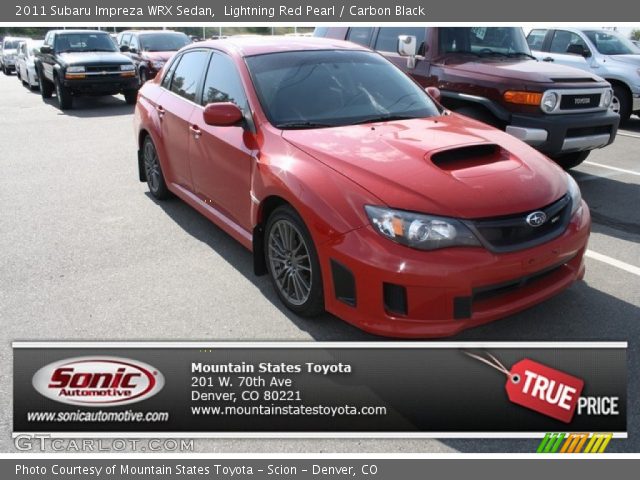 2011 Subaru Impreza WRX Sedan in Lightning Red Pearl