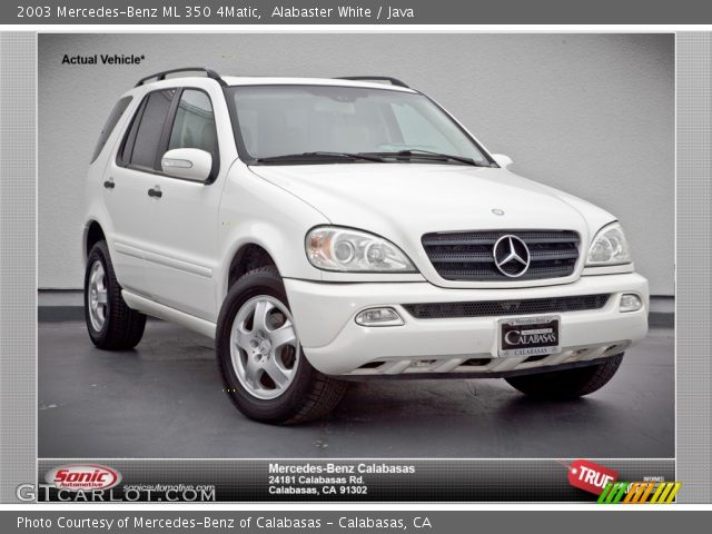 2003 Mercedes-Benz ML 350 4Matic in Alabaster White