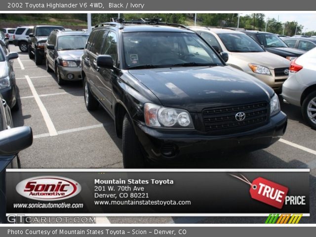 2002 Toyota Highlander V6 4WD in Black