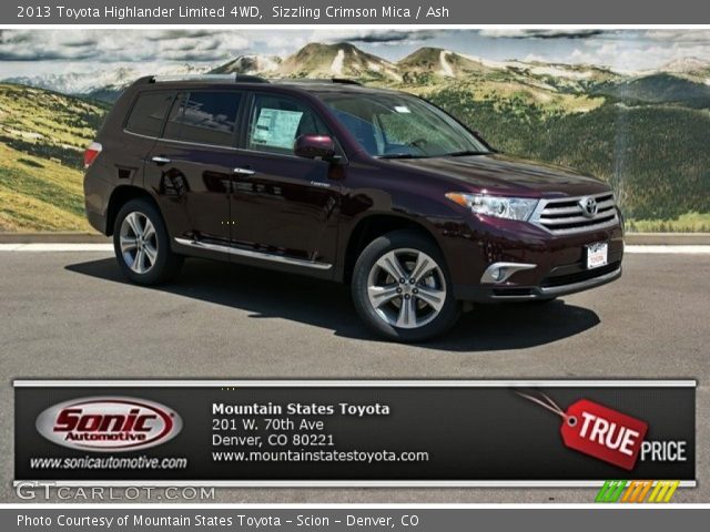 2013 Toyota Highlander Limited 4WD in Sizzling Crimson Mica