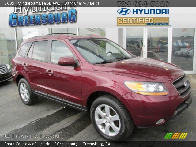 2009 Hyundai Santa Fe SE 4WD in Dark Cherry