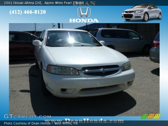 2001 Nissan Altima GXE in Alpine White Pearl
