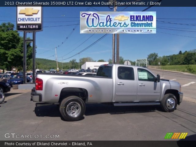 2013 Chevrolet Silverado 3500HD LTZ Crew Cab 4x4 Dually in Silver Ice Metallic