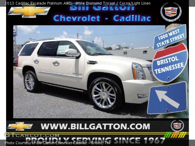 2013 Cadillac Escalade Platinum AWD in White Diamond Tricoat