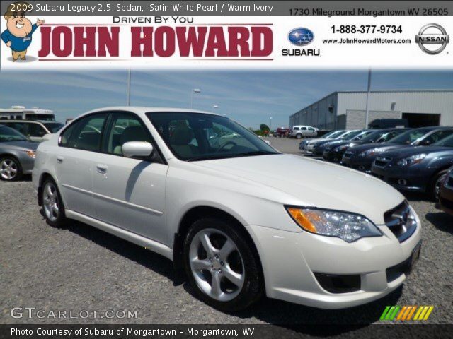 2009 Subaru Legacy 2.5i Sedan in Satin White Pearl