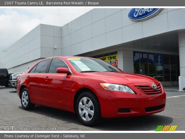 2007 Toyota Camry LE in Barcelona Red Metallic