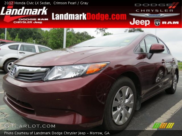 2012 Honda Civic LX Sedan in Crimson Pearl
