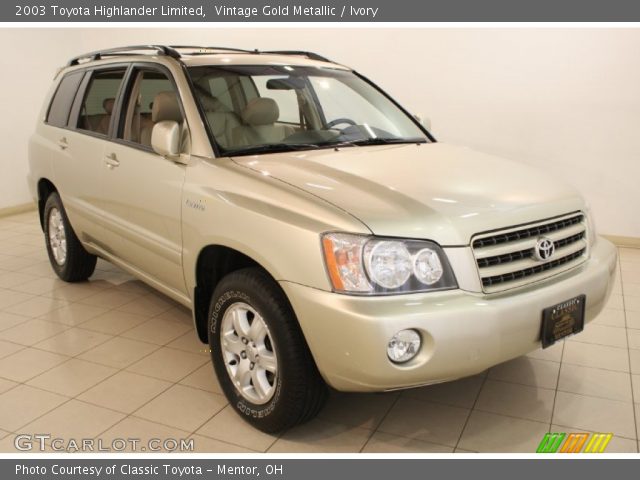 2003 Toyota Highlander Limited in Vintage Gold Metallic