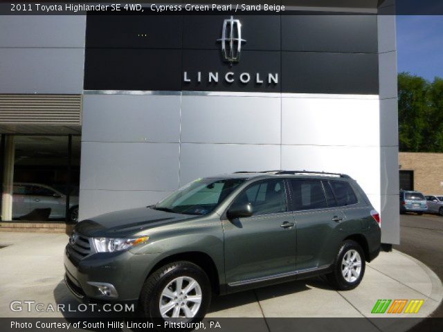 2011 Toyota Highlander SE 4WD in Cypress Green Pearl
