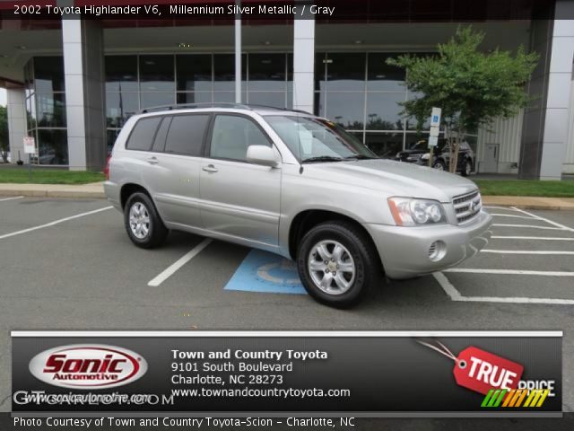 2002 Toyota Highlander V6 in Millennium Silver Metallic