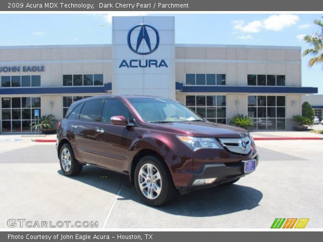 2009 Acura MDX Technology in Dark Cherry Pearl