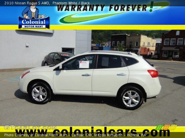 2010 Nissan Rogue S AWD in Phantom White