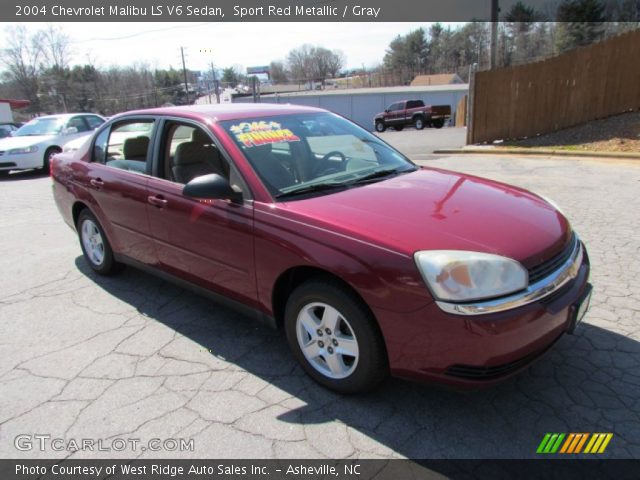 2004 Chevrolet Malibu LS V6 Sedan in Sport Red Metallic