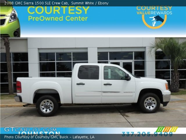 2008 GMC Sierra 1500 SLE Crew Cab in Summit White