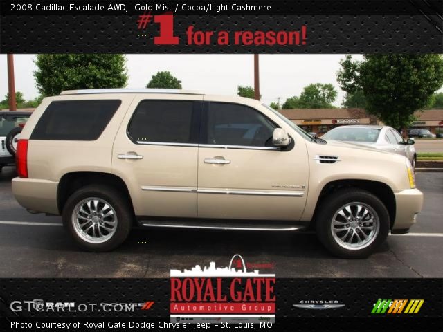 2008 Cadillac Escalade AWD in Gold Mist